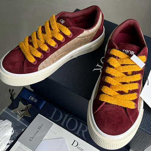 [홍콩명품,Christian Dior] 디올 25SS 로고 오블리크 레더 가죽 스니커즈 운동화 (레드), SE5374, ALW, 명품스니커즈,운동화,구두,로퍼,하이탑,신발