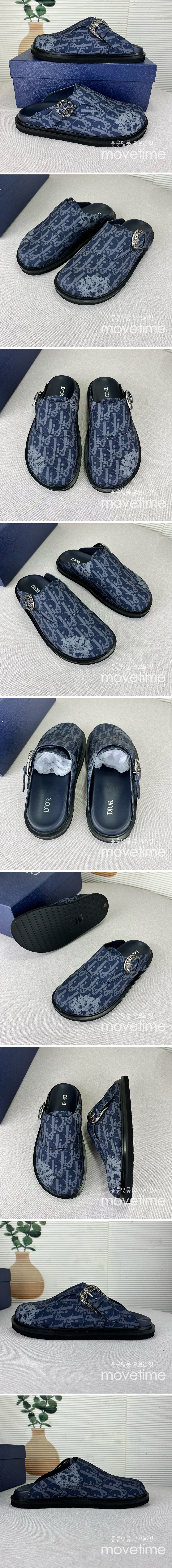 [홍콩명품,Christian Dior] 디올 25SS 로고 오블리크 뮬 슬리퍼 (블루), SE5376, ALW, 명품스니커즈,운동화,구두,로퍼,하이탑,신발