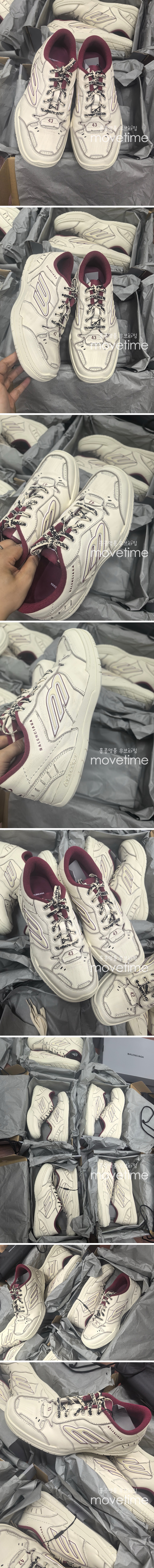 [홍콩명품.BALENCIAGA] 발렌시아가 25SS 로고 HAMPTONS WORN-OUT 스니커즈 운동화 (아이보리), SE5396, ALW, 명품스니커즈,운동화,구두,로퍼,하이탑,신발