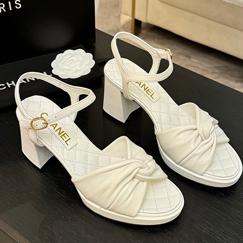 [홍콩명품.CHANEL] 샤넬 25SS 로고 여성 레더 가죽 굽 슬리퍼 샌들 (3컬러), SE5398, ALW, 명품스니커즈,운동화,구두,로퍼,하이탑,신발