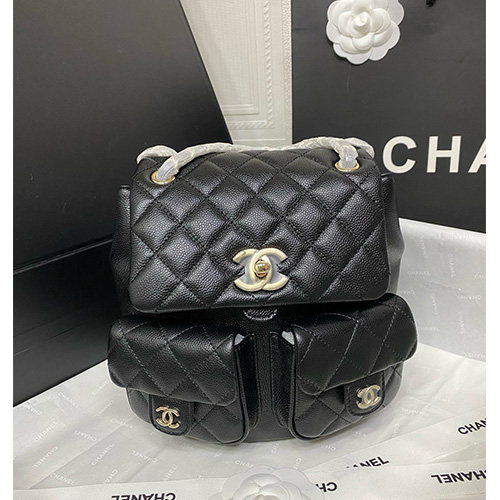 [홍콩명품.CHANEL] 샤넬 25SS 로고 듀마 백팩 미듐 더블 투포켓 캐비어 체인백 AS3860, BGM5116, BDA, 홍콩명품가방,명품쇼핑몰,크로스백,핸드백,구매대행