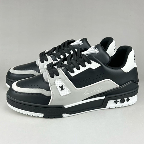 [홍콩명품.LOUIS VUITTON] 루이비통 25SS 로고 트레이너 스니커즈 운동화 (블랙), SE5439, S3, 명품스니커즈,운동화,구두,로퍼,하이탑,신발