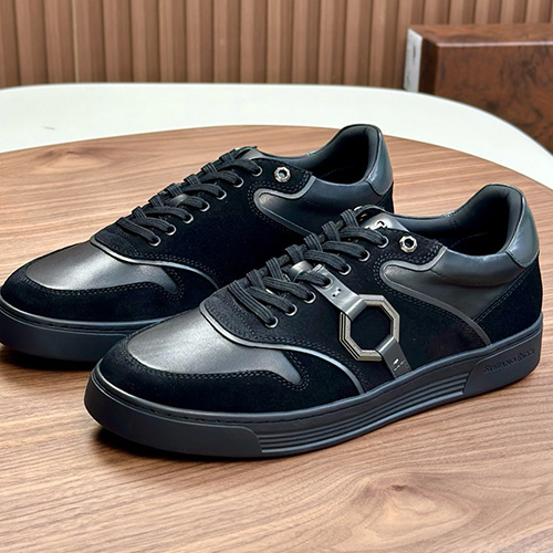 [홍콩명품,STEFANO RICCI] 스테파노리치 25SS 로고 레더 가죽 스니커즈 운동화 (블랙), SE5456, S3, 명품스니커즈,운동화,구두,로퍼,하이탑,신발