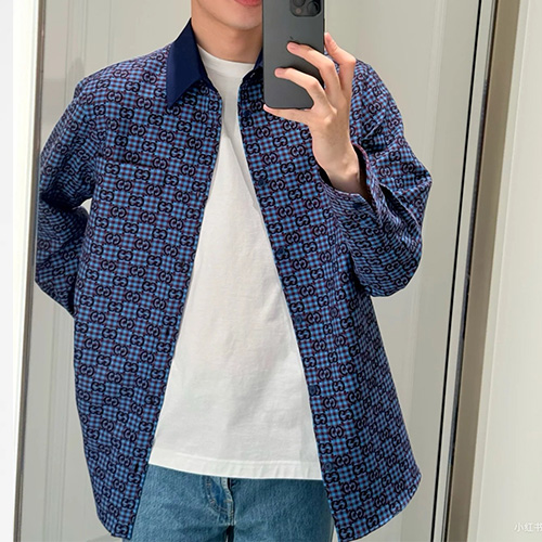 [홍콩명품.Gucci] 구찌 25SS 로고 GG수프림 남방 셔츠 (2컬러), BM22009, KB, 레플리카의류,미러급사이트