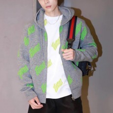 [홍콩명품.Gucci] 구찌 25SS 로고 패턴 울 캐시미어 후드 집업 자켓 (그레이), BM22028, KK, 레플리카의류,미러급사이트