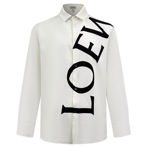 [홍콩명품.LOEWE] 로에베 25SS 로고 프린트 남방 셔츠 (화이트), BM22038, KK, 레플리카의류,미러급사이트