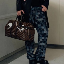 [홍콩명품.LOUIS VUITTON] 루이비통 25SS 로고 다미에  데님 팬츠 진 청바지, BM22042, KK, 레플리카의류,미러급사이트