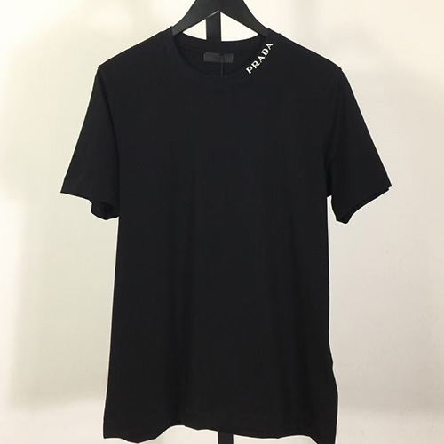 [홍콩명품,PRADA] 프라다 25SS 로고 자수 반팔 티셔츠 (2컬러), BM22045, X2, 레플리카의류,미러급사이트