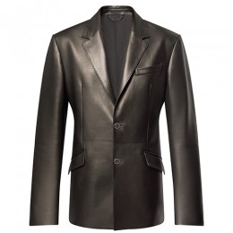 [홍콩명품.LOUIS VUITTON] 루이비통 25SS 로고 레더 가죽 정장 자켓 (블랙), BM22051, TOM, 레플리카의류,미러급사이트