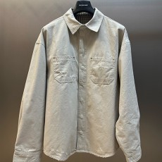 [홍콩명품.BALENCIAGA] 발렌시아가 25SS 로고 빈티지 데님 남방 셔츠 (베이지), BM22096, KK, 레플리카의류,미러급사이트