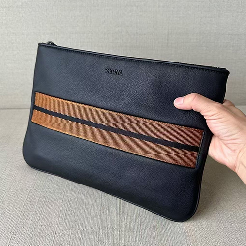 [홍콩명품.ZEGNA] 제냐 25SS 로고 레더 가죽 클러치백 (블랙), BGM5123, X2, 홍콩명품가방,명품쇼핑몰,크로스백,핸드백,구매대행