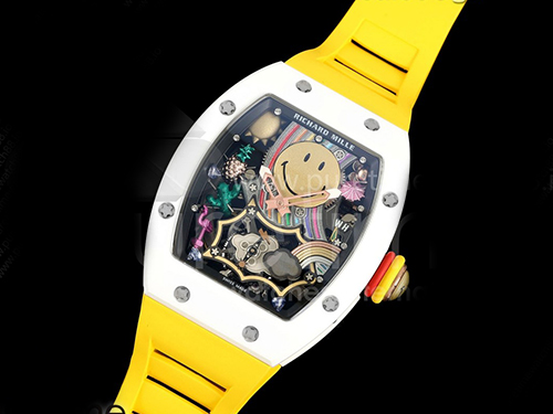 [홍콩명품시계.RICHARD MILLE] 리차드밀레 RM88 투어빌론 화이트 세라믹 스마일 다이얼