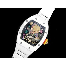 [홍콩명품시계.RICHARD MILLE] 리차드밀레 RM88 투어빌론 화이트 세라믹 스마일 다이얼 화이트 스트랩