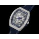 [홍콩명품시계.FRANCK MULLER] 프랑크뮬러 뱅가드 V45 풀 다이아몬드 베젤 실버 드래곤 블루 다이얼
