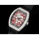 [홍콩명품시계.FRANCK MULLER] 프랑크뮬러 뱅가드 V45 풀 다이아몬드 베젤 실버 드래곤 레드 다이얼