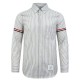 [홍콩명품.THOME BROWNE] 톰브라운 25SS 로고 스트라이프 남방 셔츠 (화이트), BM22142, JL, 레플리카의류,미러급사이트