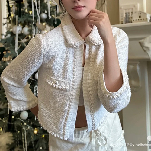 [홍콩명품.CHANEL] 샤넬 25SS 로고 여성 카라 트위드 자켓 (2컬러), BM22195, SS, 레플리카의류,미러급사이트