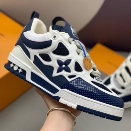 [홍콩명품.LOUIS VUITTON] 루이비통 25SS 로고 SKATE 스니커즈 운동화 (네이비-화이트), SE5470, PMD, 명품스니커즈,운동화,구두,로퍼,하이탑,신발