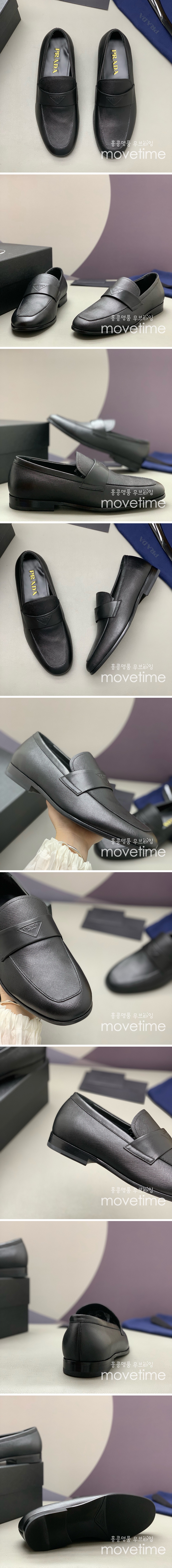 [홍콩명품,PRADA] 프라다 25SS 삼각로고 레더 가죽 구두 로퍼 (블랙), SE5481, PMD, 명품스니커즈,운동화,구두,로퍼,하이탑,신발