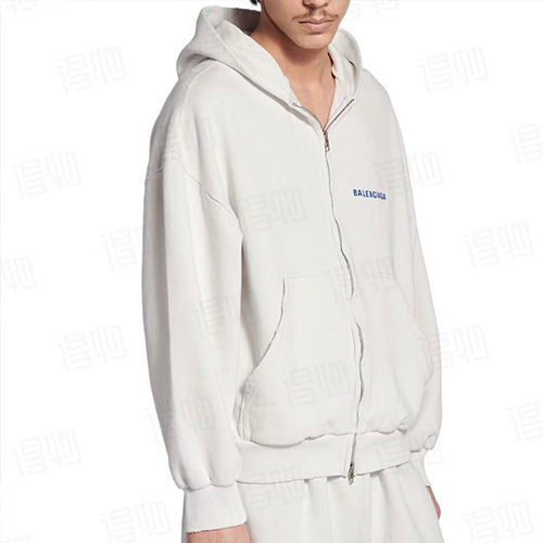 [홍콩명품.BALENCIAGA] 발렌시아가 25SS 로고 자수 프린트 후드 집업 자켓 (2컬러), BM22330, KK, 레플리카의류,미러급사이트