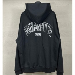 [홍콩명품.BALENCIAGA] 발렌시아가 25SS 로고 자수 후드 집업 자켓 (블랙), BM22354, KK, 레플리카의류,미러급사이트