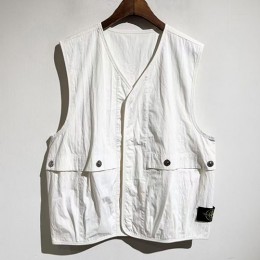 [홍콩명품.Stone Island] 스톤아일랜드 25SS 로고 탈부착 V넥 조끼 베스트 (3컬러), BM22364, X2, 레플리카의류,미러급사이트