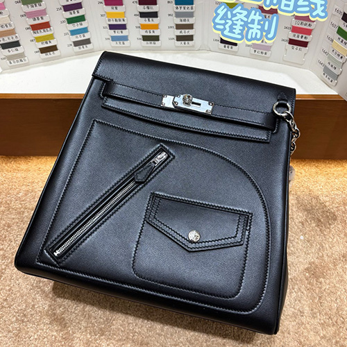 [홍콩명품.Hermes] 에르메스 25SS 로고 Kelly Ado PM 토트백 핸드백 (블랙-은장), BGM5220, 홍콩명품가방,명품쇼핑몰,크로스백,핸드백,구매대행