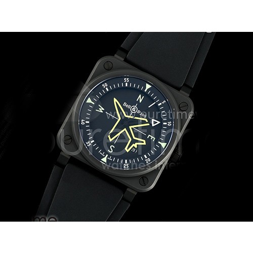 [홍콩명품시계. Bell&Ross] 벨앤로스 BR03-92 자이로컴퍼스 블랙 세라믹 나침판 다이얼
