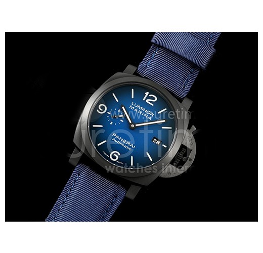 [홍콩명품시계.PANERAI] 파네라이 팸2319 루미너 마리나 DLC 코팅 블루 다이얼