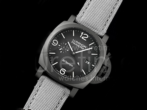 [홍콩명품시계.PANERAI] 파네라이 팸1467 Luminor BiTempo Titanium DLC 코팅 그레이 다이얼