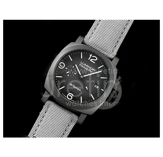 [홍콩명품시계.PANERAI] 파네라이 팸1467 Luminor BiTempo Titanium DLC 코팅 그레이 다이얼