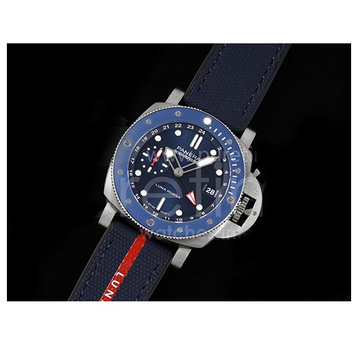 [홍콩명품시계.PANERAI] 파네라이 팸1507 Submersible GMT Luna Rossa 42mm 블루 다이얼
