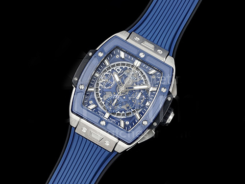 [홍콩명품시계.HUBLOT] 휴블럿 빅뱅 스프릿 티타늄 블루 세라믹 베젤 스켈레톤 다이얼