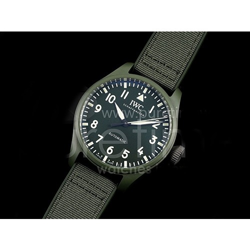 [홍콩명품시계.IWC] 아이더블유씨 빅파일럿 43mm IW329802 그린 세라믹 그린 다이얼