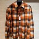 [홍콩명품.LOUIS VUITTON] 루이비통 25SS 로고 다미에 울 남방 셔츠 (오렌지), BM22435, JQ, 레플리카의류,미러급사이트