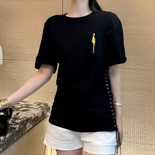 [홍콩명품. SCHIAPARELLI] 스키아파렐리 25SS 로고 여성 반팔 티셔츠 (2컬러), BM22487, MC, 레플리카의류,미러급사이트