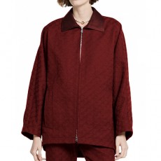 [홍콩명품.Gucci] 구찌 25SS 로고 여성 GG수프림 카라 집업 자켓 (레드), BM22495, MC, 레플리카의류,미러급사이트