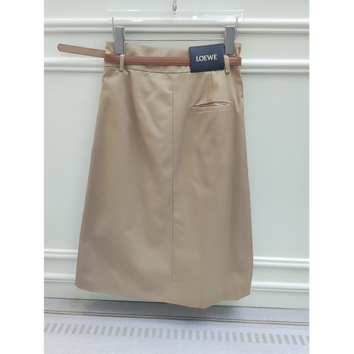 [홍콩명품.LOEWE] 로에베 25SS 로고 여성 미디 스커트 (베이지), BM22517, MC, 레플리카의류,미러급사이트
