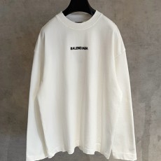 [홍콩명품.BALENCIAGA] 발렌시아가 25SS 로고 빈티지 긴팔 티셔츠 (화이트), BM22525, G5, 레플리카의류,미러급사이트