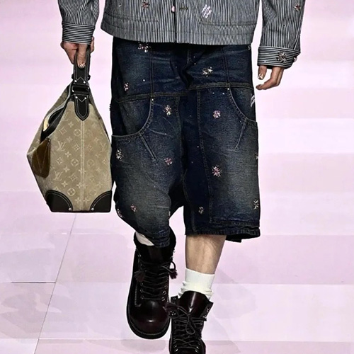 [홍콩명품.LOUIS VUITTON] 루이비통 25SS 로고 데님 쇼츠 반바지, BM22570, KB, 레플리카의류,미러급사이트