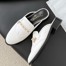 [홍콩명품.CHANEL] 샤넬 25SS 로고 여성 레더 가죽 뮬 구두 슬리퍼 (3컬러), SE5577, GHS, 명품스니커즈,운동화,구두,로퍼,하이탑,신발
