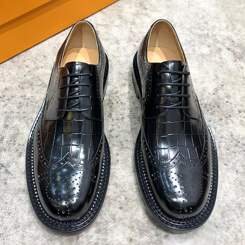 [홍콩명품.LOUIS VUITTON] 루이비통 25SS 로고 레더 가죽 정장 구두 (블랙), SE5635, S3, 명품스니커즈,운동화,구두,로퍼,하이탑,신발