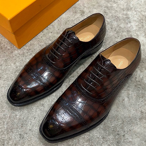 [홍콩명품.LOUIS VUITTON] 루이비통 25SS 로고 레더 가죽 정장 구두 (브라운), SE5638, S3, 명품스니커즈,운동화,구두,로퍼,하이탑,신발