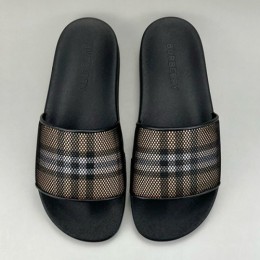 [홍콩명품.Burberry] 버버리 25SS 로고 체크패턴 레더 가죽 슬리퍼 (2컬러), SE5670, S3, 명품스니커즈,운동화,구두,로퍼,하이탑,신발