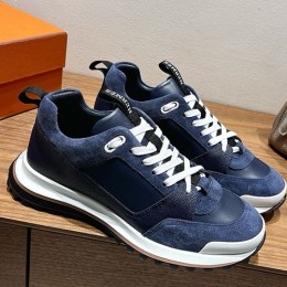 [홍콩명품.Hermes] 에르메스 25SS 로고 남여 레더 가죽 스니커즈 운동화 (네이비), SE5689, S3, 명품스니커즈,운동화,구두,로퍼,하이탑,신발