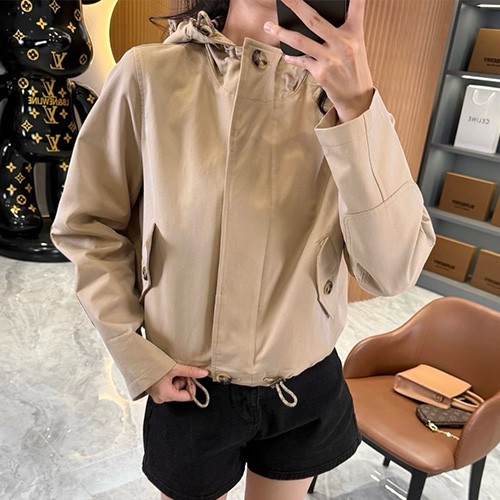 [홍콩명품.Burberry] 버버리 25SS 로고 여성 후드 울 쇼트 자켓 (버버리), BM22735, JL, 레플리카의류,미러급사이트
