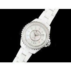 [홍콩명품.CHANEL] 샤넬 J13 다이아몬드 베젤 38mm 화이트 세라믹 베젤 White MOP 다이얼