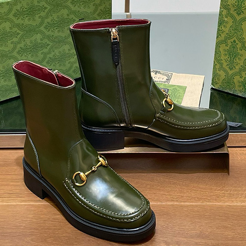 [홍콩명품.Gucci] 구찌 25SS 로고 여성 레더 가죽 4.5cm 굽 워커 부츠 (2컬러), SE5715, GHS, 명품스니커즈,운동화,구두,로퍼,하이탑,신발