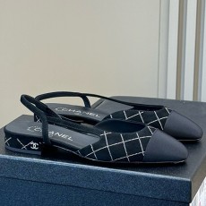 [홍콩명품.CHANEL] 샤넬 25SS 로고 여성 2톤 레더 가죽 단화 구두 샌들 (블랙), SE5725, GHS, 명품스니커즈,운동화,구두,로퍼,하이탑,신발