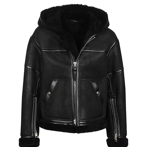 [홍콩명품.TOM FORD] 톰포드 25SS 로고 레더 가죽 후드 자켓 (블랙), BM22825, TOM, 레플리카의류,미러급사이트